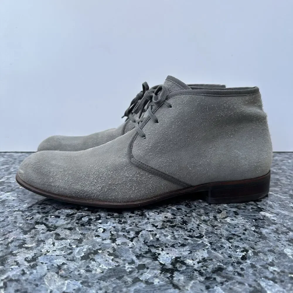 John Varvatos Star USA Men's Suede Chukka Boots Lace Up Ankle Shoes 10.5